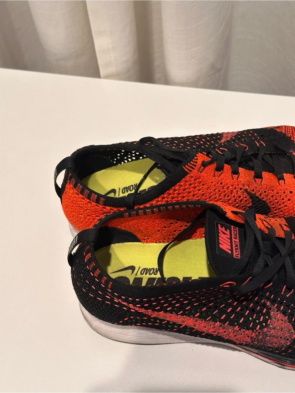 Nike Flyknit Running Shoes - Orange & Black